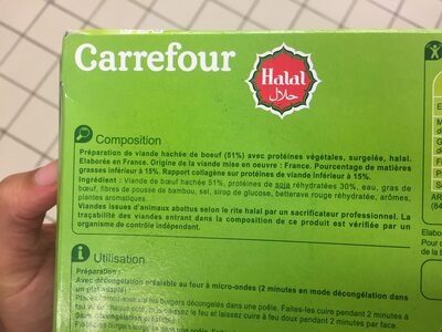 Burgers* Halal - Zutaten - fr