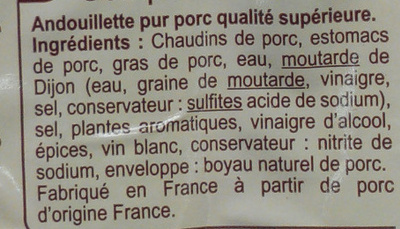 Andouillettes supérieures - Ingredients - fr