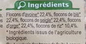 Muesli floconneux 5 céréales nature - Ingredientes - fr