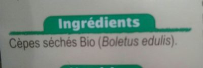 Cèpes séchés Bio - Ingredients - fr