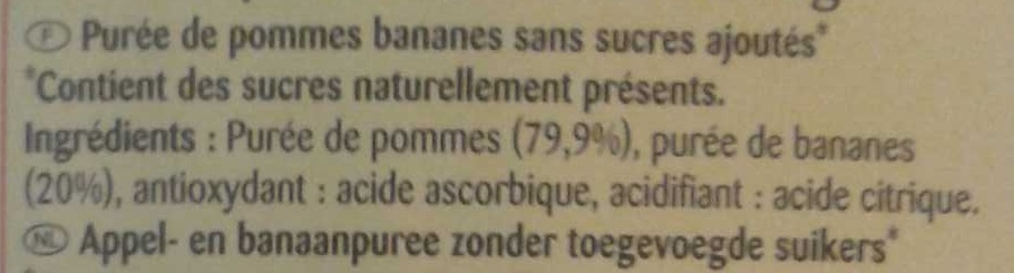Fruissy pommes banane - المكونات - fr