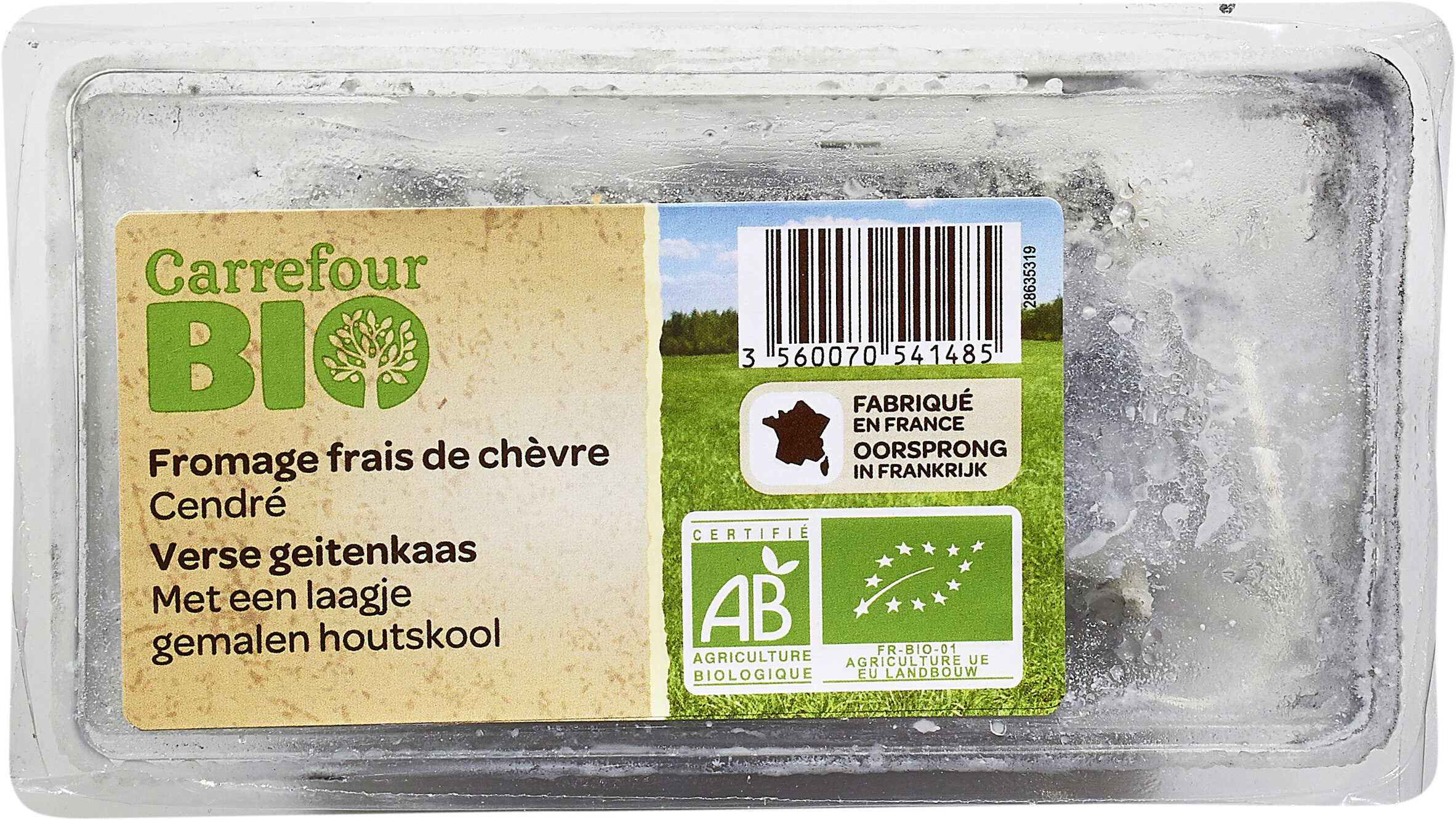Fromage frais de chèvre cendré Bio - Product - fr