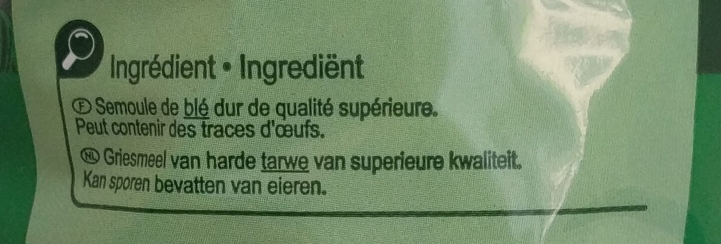 Pipe Rigate - Ingredients - fr