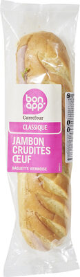 Jambon crudités oeuf Baguette viennoise - Product - fr