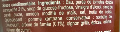 sauce barbecue - Ingredientes - fr