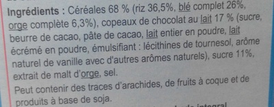 Stylesse chocolat au lait - Składniki - fr