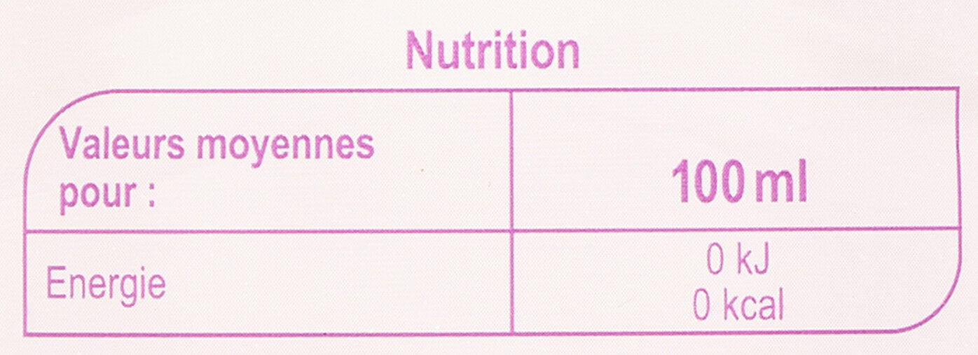 Saveur cassis - Nutrition facts - fr