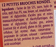 12 briochettes rondes - Ingredients - fr