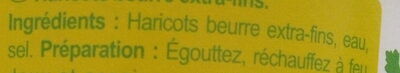Haricots beurre Extra-fins - Ingredients - fr