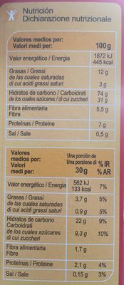 CROCKS Goût CHOCOLATE-AVELLANA - Valori nutrizionali - fr