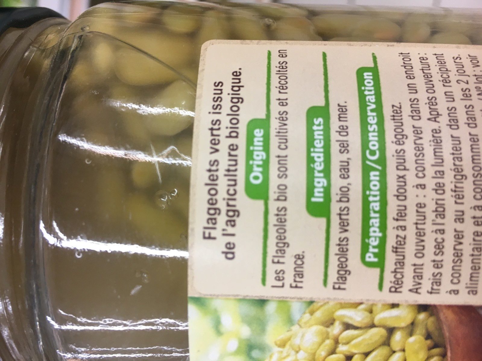 Flageolets verts - Ingrédients