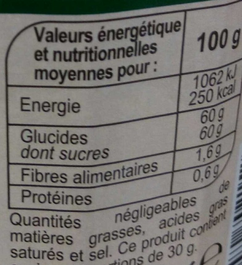 Confiture Mûre - Nutrition facts - fr