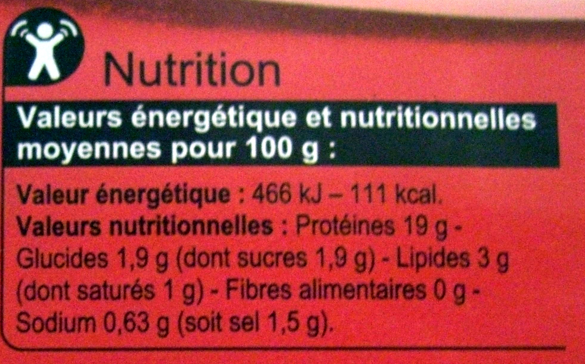 Le paris - Valori nutrizionali - fr