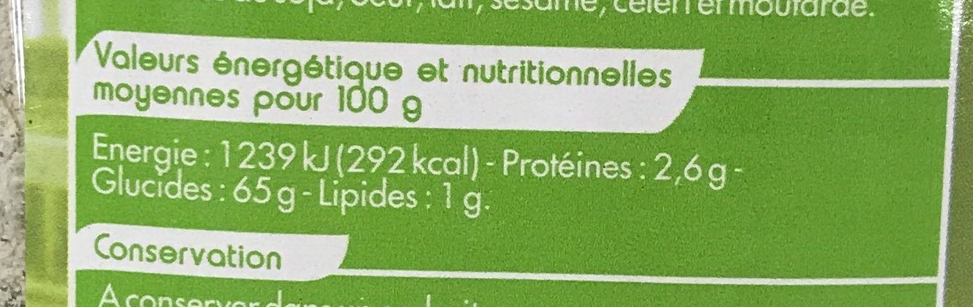 Mélange spécial guacamole - Nutrition facts - fr