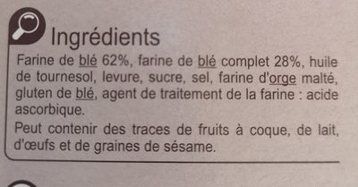 Pain grillé au blé complet - Ingredienti - fr
