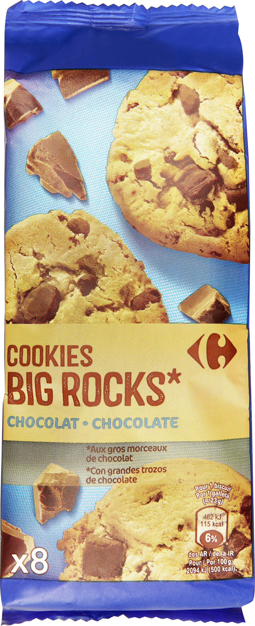 Cookies Big Rocks chocolat (x 8) - Prodotto - fr