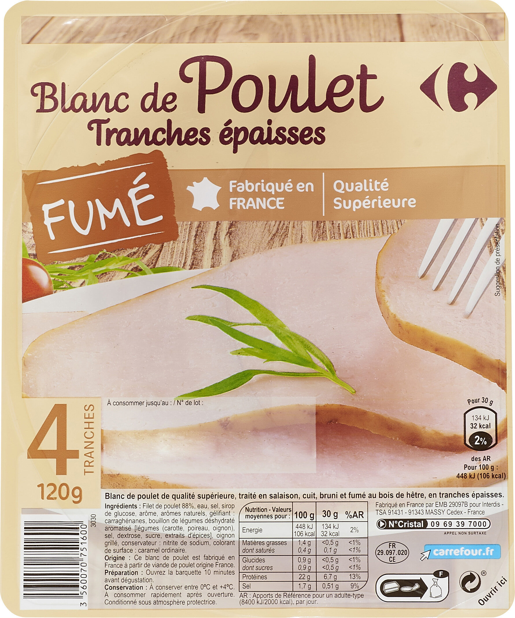 Filet de Poulet Fumé - Produkt - fr
