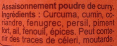 Curry - Ingrediënten - fr