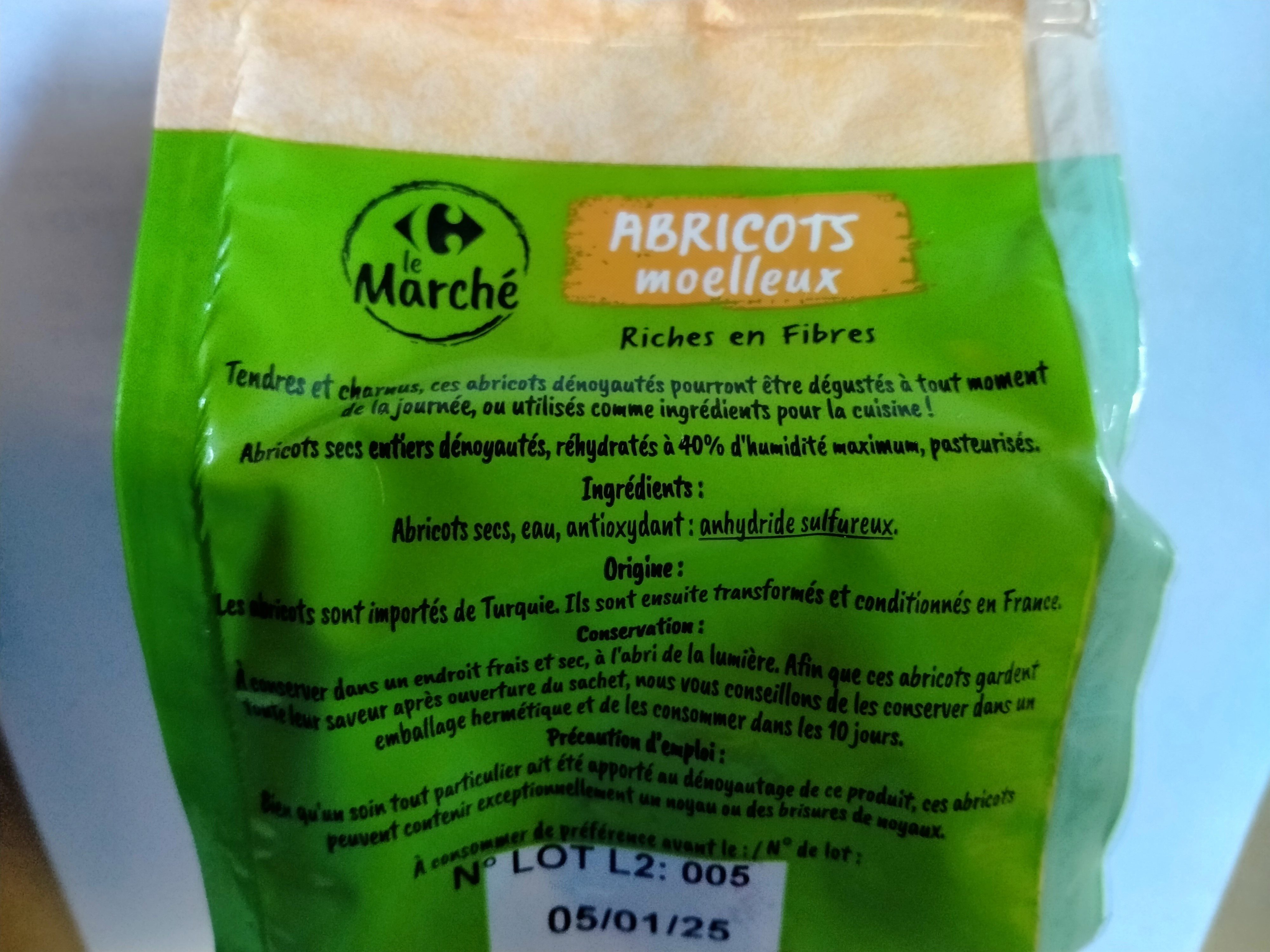 Abricots Moelleux - Ingrédients