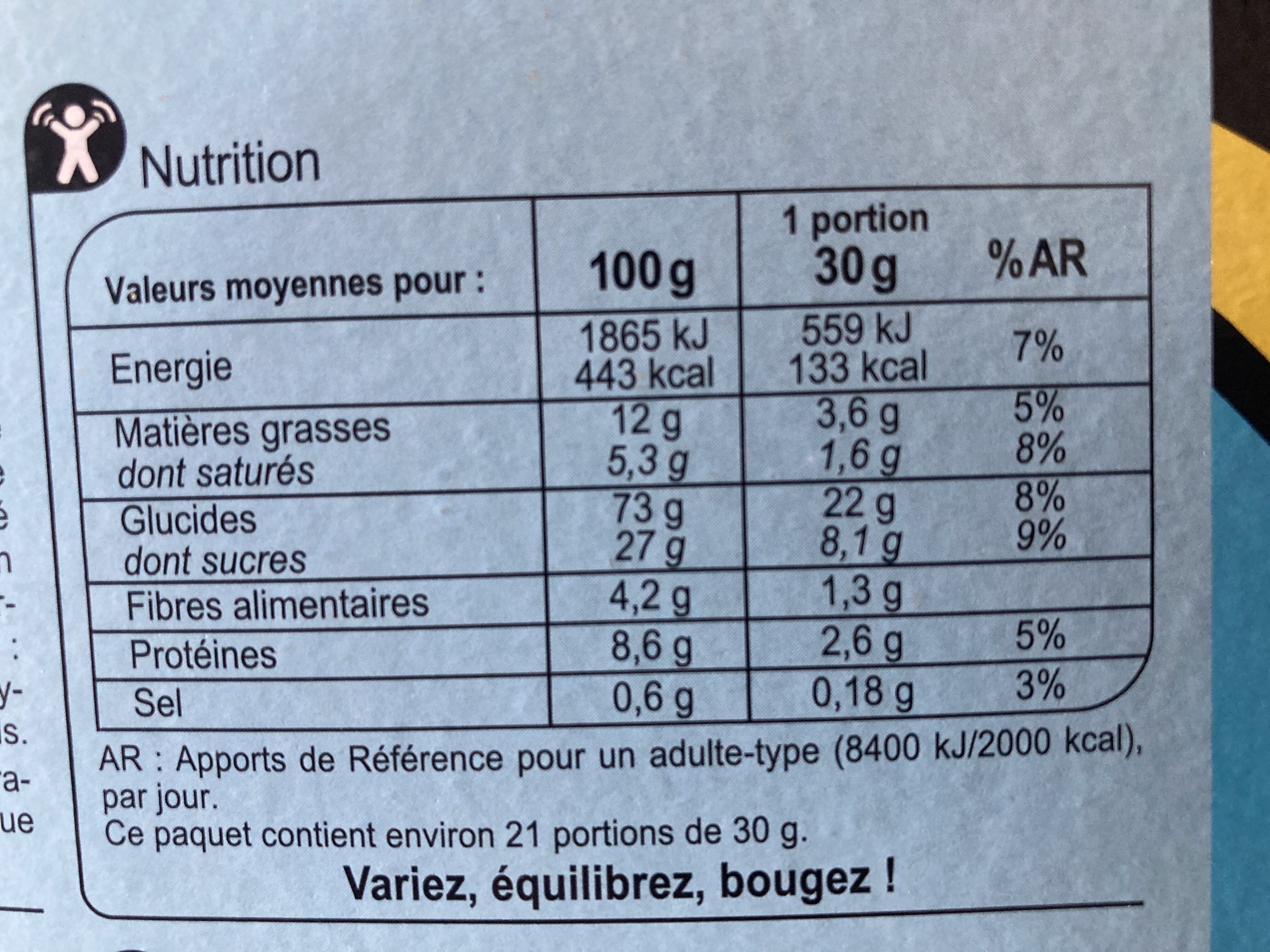 X'trem céréales coeur fondant au lait - maxi pack - Nutrition facts - fr