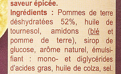 Tuiles Saveur Épicée - Ingredients - fr