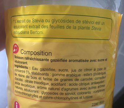 BUL'Z Saveur citron - Ingrédients