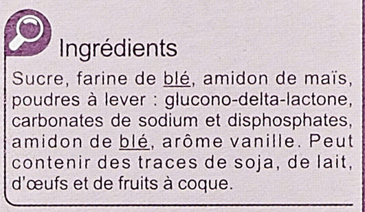 Moelleux nature - Ingredients - fr