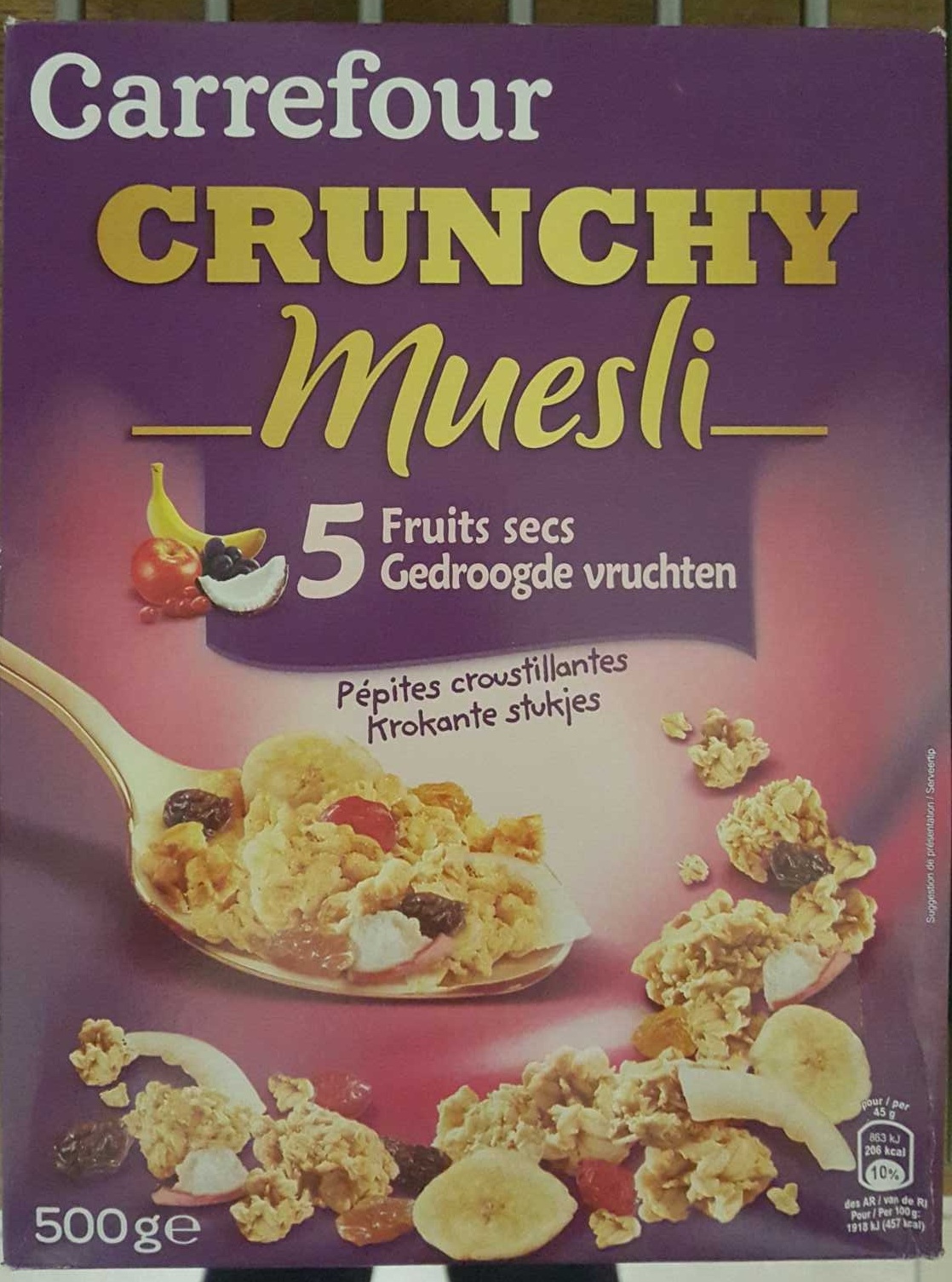 Crunchy muesli - Pépites croustillantes de céréales aux 5 fruits secs - Produit