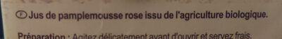 Jus de pamplemousse rose - Ingredients - fr