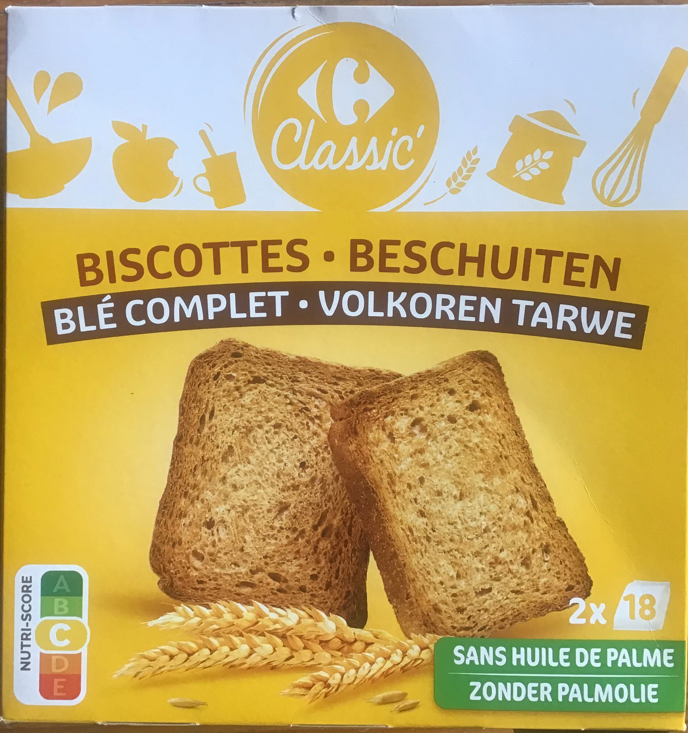 Biscottes Blé complet - Produkt - fr
