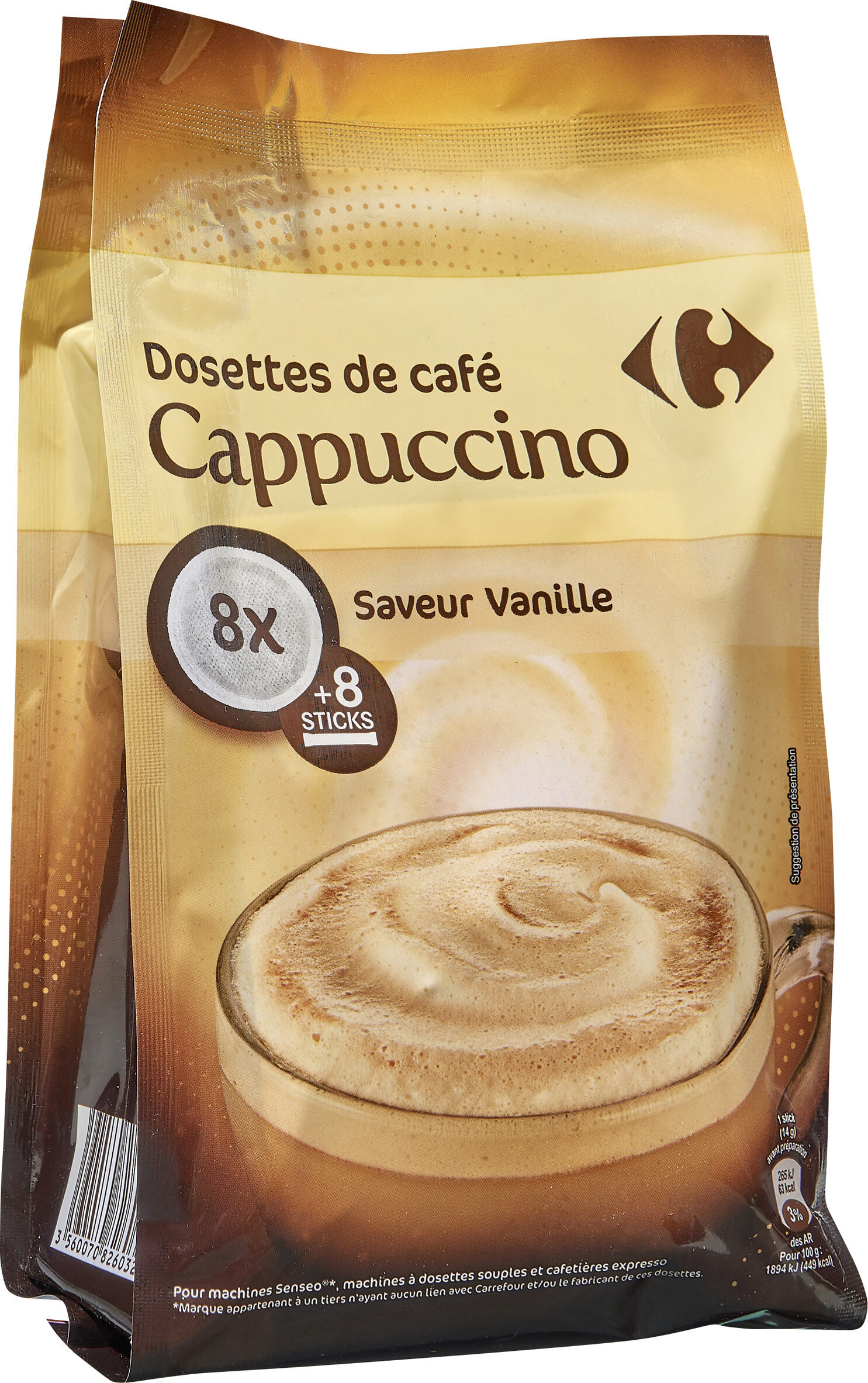Dosettes de café Cappuccino - saveur vanille - Prodotto - fr