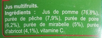 100% pur jus jus de fruits du verger - Ingredientes - fr