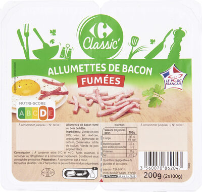 Allumettes de Bacon Fumées - Produit