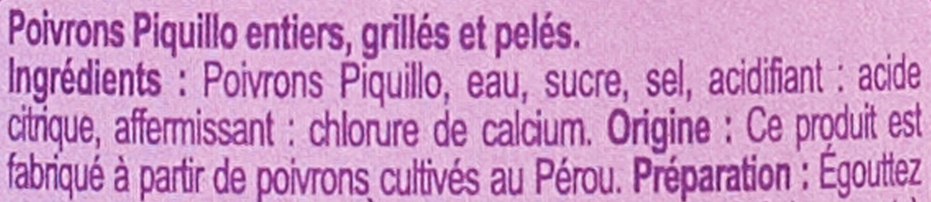 Poivrons Piquillo Grillés - Ingredients - fr