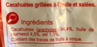Cacahuètes grillées salées - Ingredientes - fr