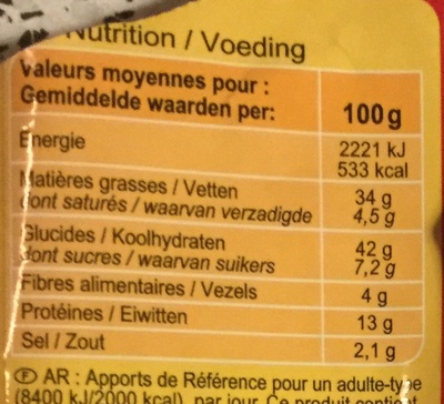 Crusti ' nuts - Voedingswaarden - fr