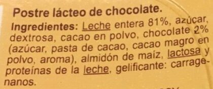 Flan de chocolat - Ingredientes