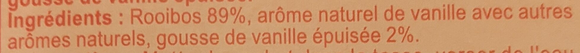 Infusion rooibos saveur vanille - Ingredienti - fr