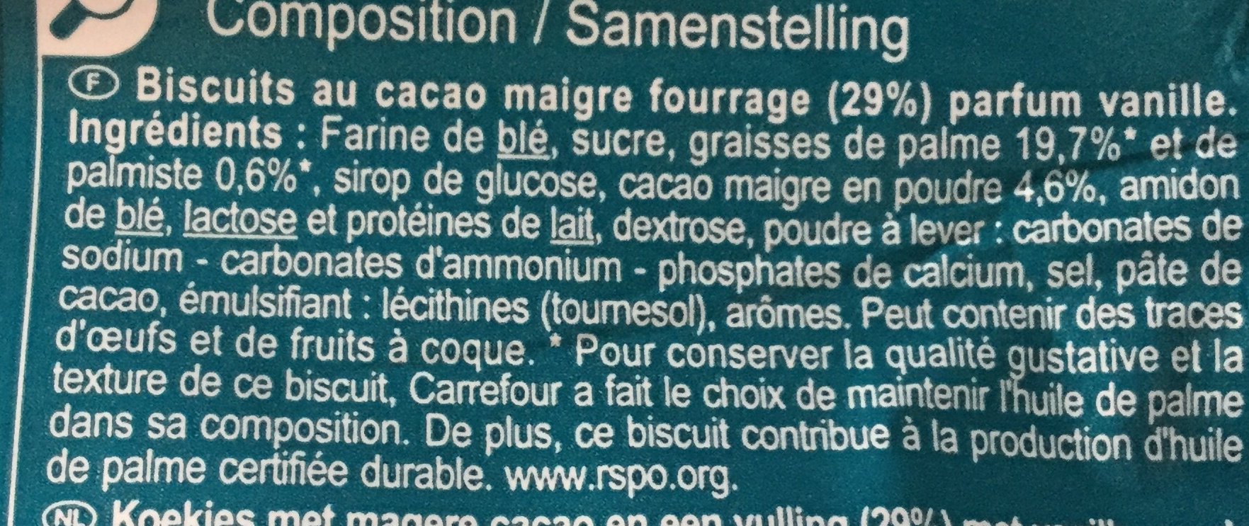 Crakeo - Ingredients - fr