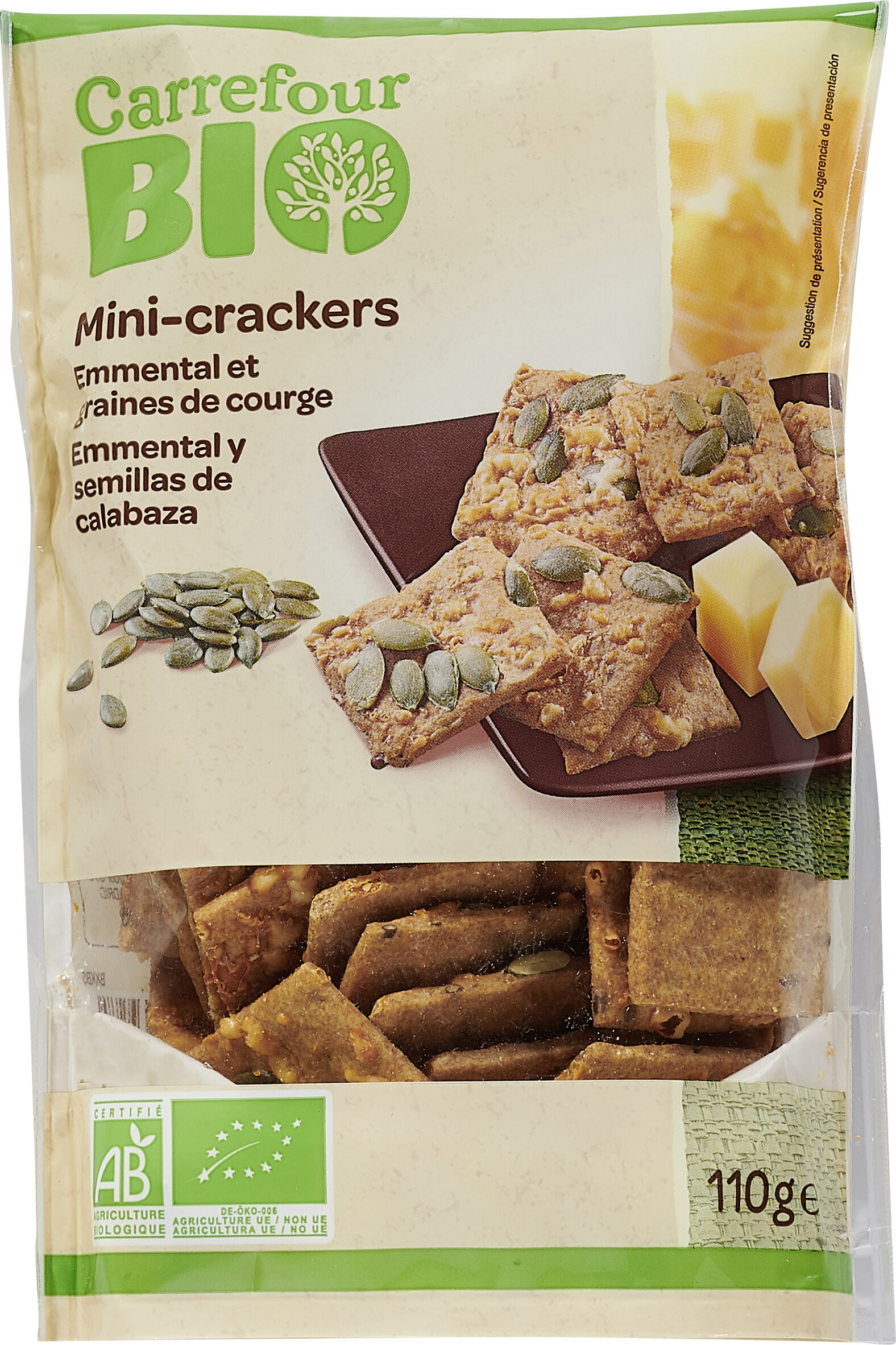 Mini-crackers emmental et graines de courge - Product - fr