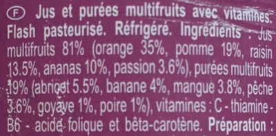 Jus multifruits 11 fruits - Ingrédients