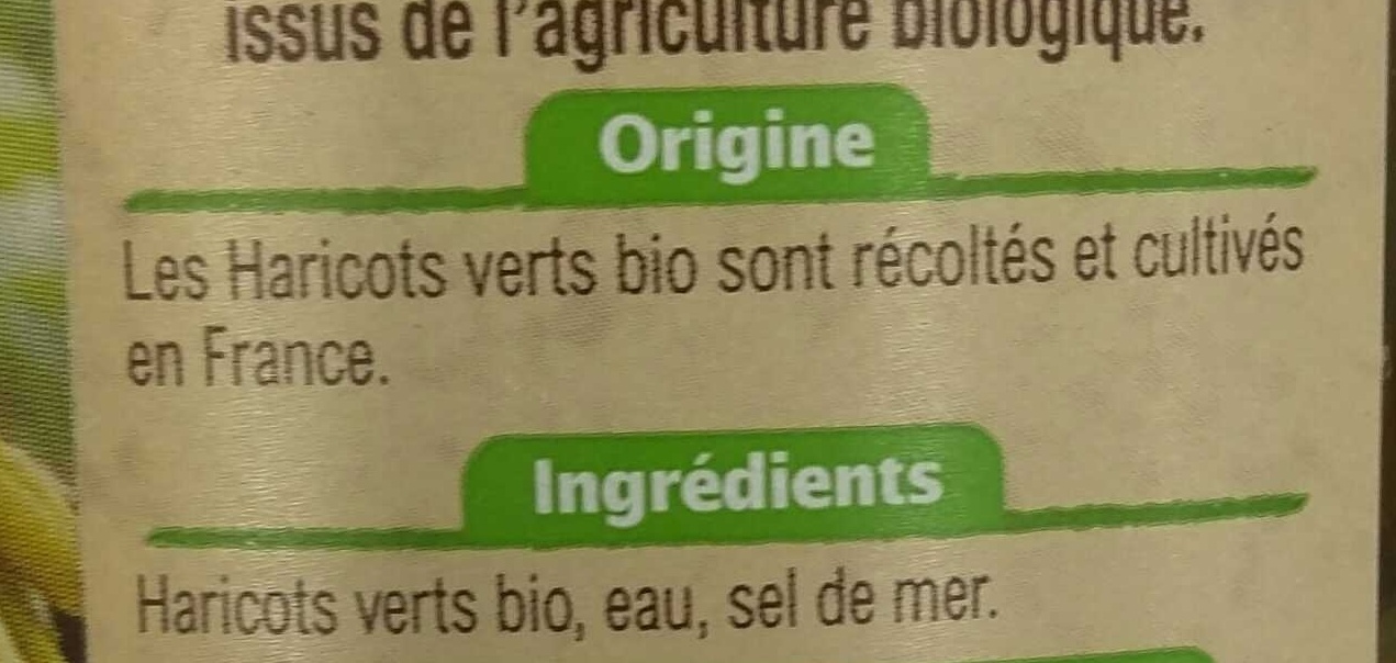 Haricots verts Extra Fins - Ingrediënten - fr