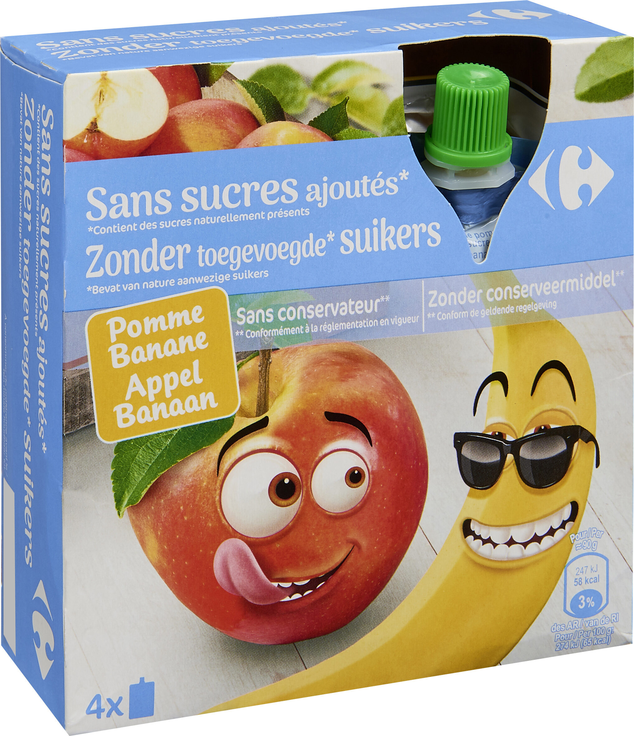 Pomme banane Sans sucres ajoutés - Prodotto - fr