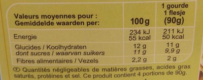 FRUIT &Cie POMME POIRE - Valori nutrizionali - fr