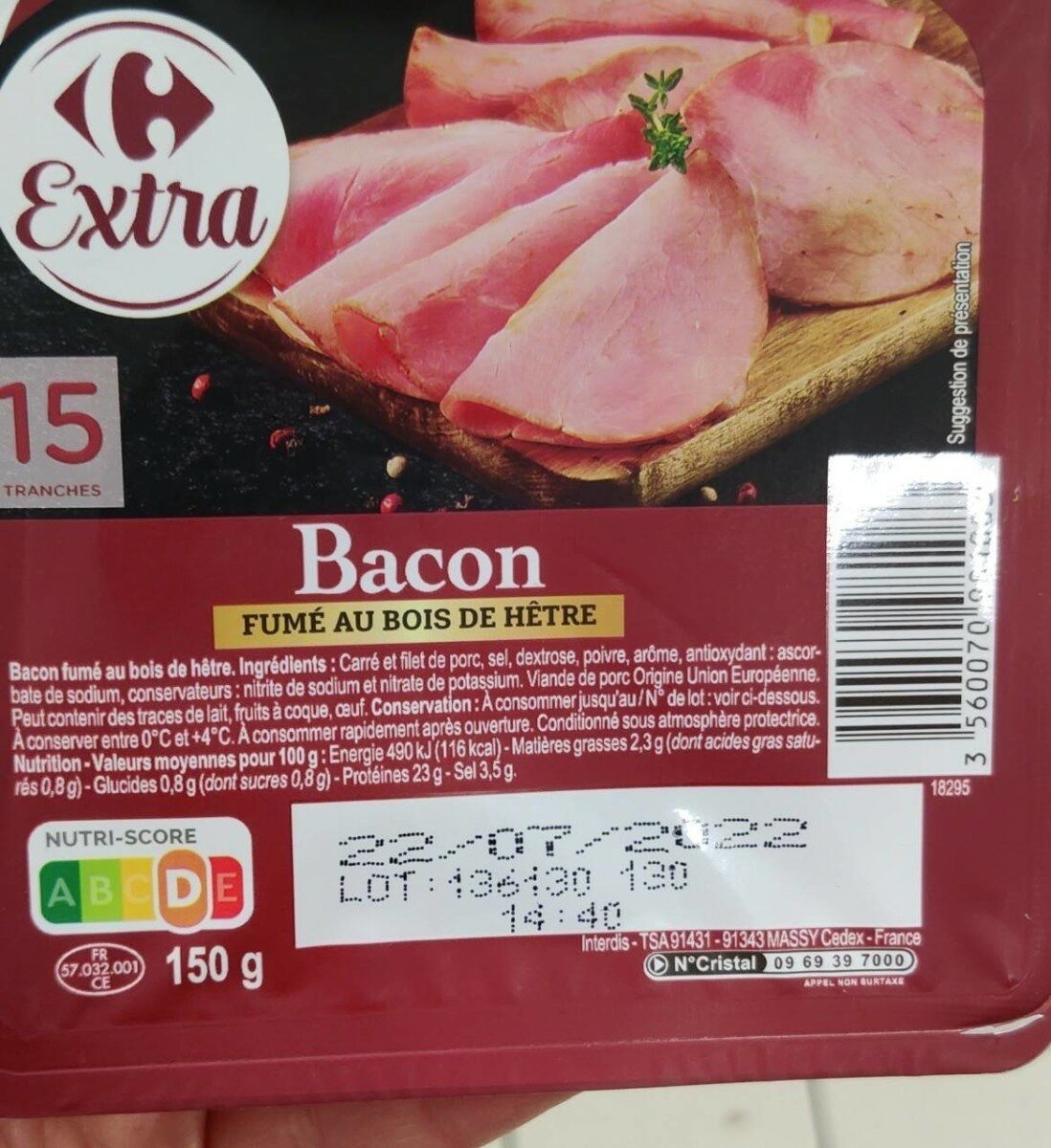 Bacon fumé au bois de hêtre - Product - fr