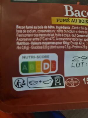 Bacon fumé au bois de hêtre - Recycling instructions and/or packaging information - fr