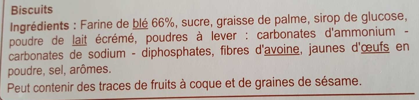 Biscuithé - Ingrédients