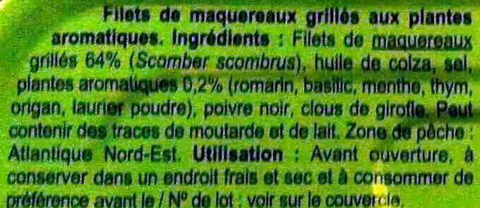 Filets de maquereaux - Ingrediënten - fr