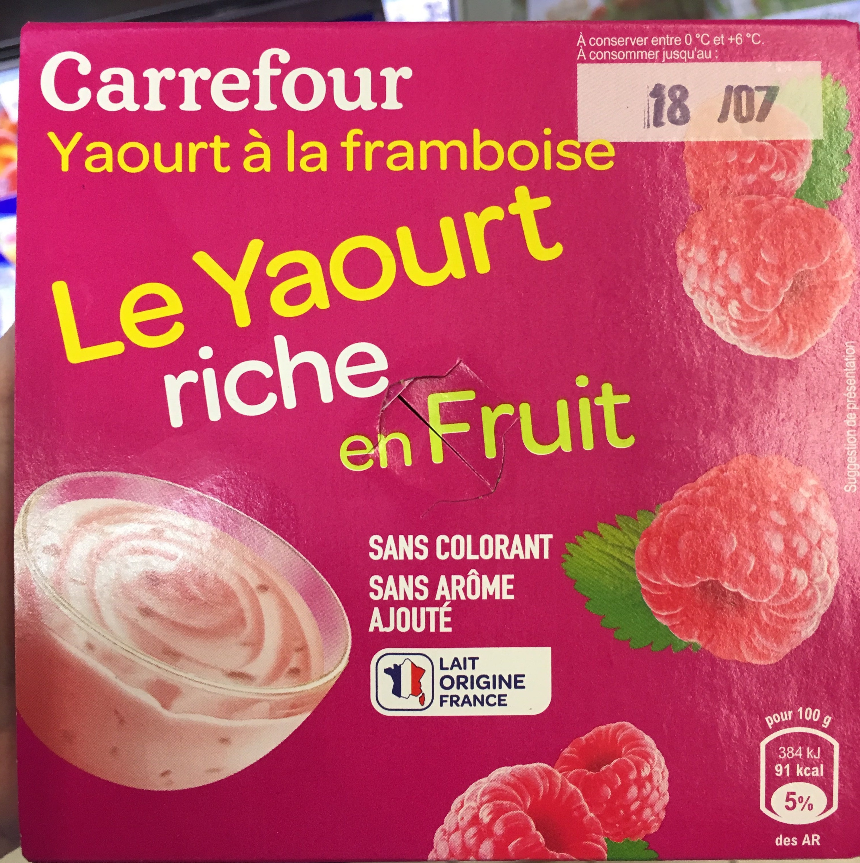 Le Yaourt riche en Fruit Framboise - Product - fr