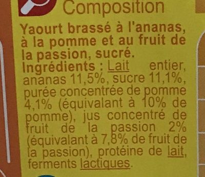 Le Yaourt riche en fruits - Ingrediënten - fr